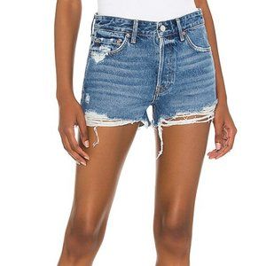 Revolve GRLFRND Shorts Helena High Rise Cut Off Sz 27